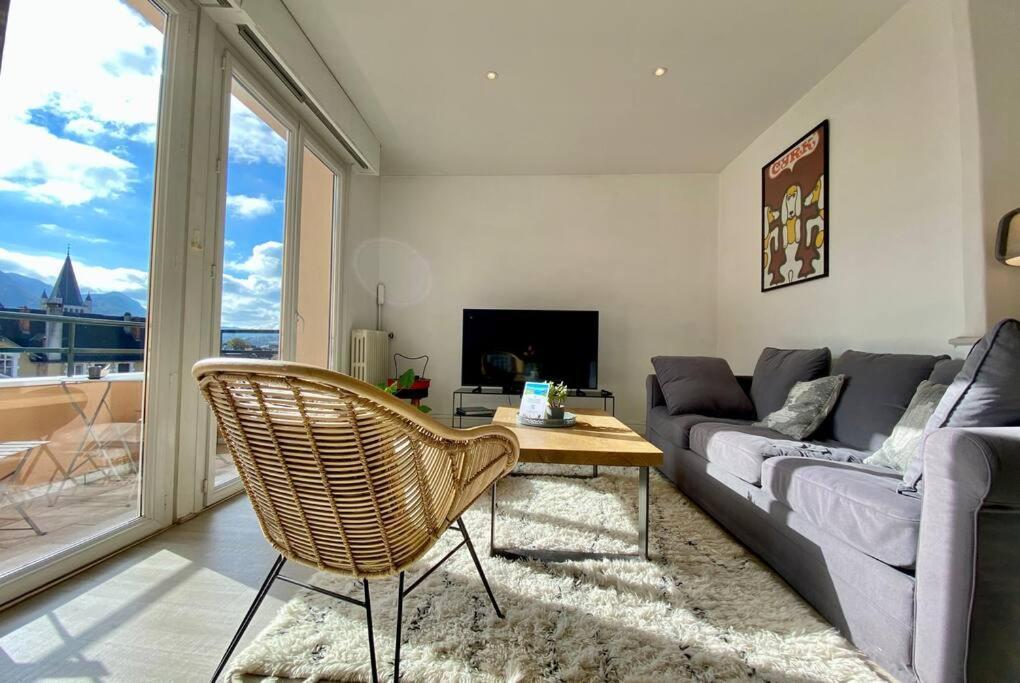 Toit-Terrasse Traversant Plein Centre 100M Du Lac Apartment อานซี ภายนอก รูปภาพ